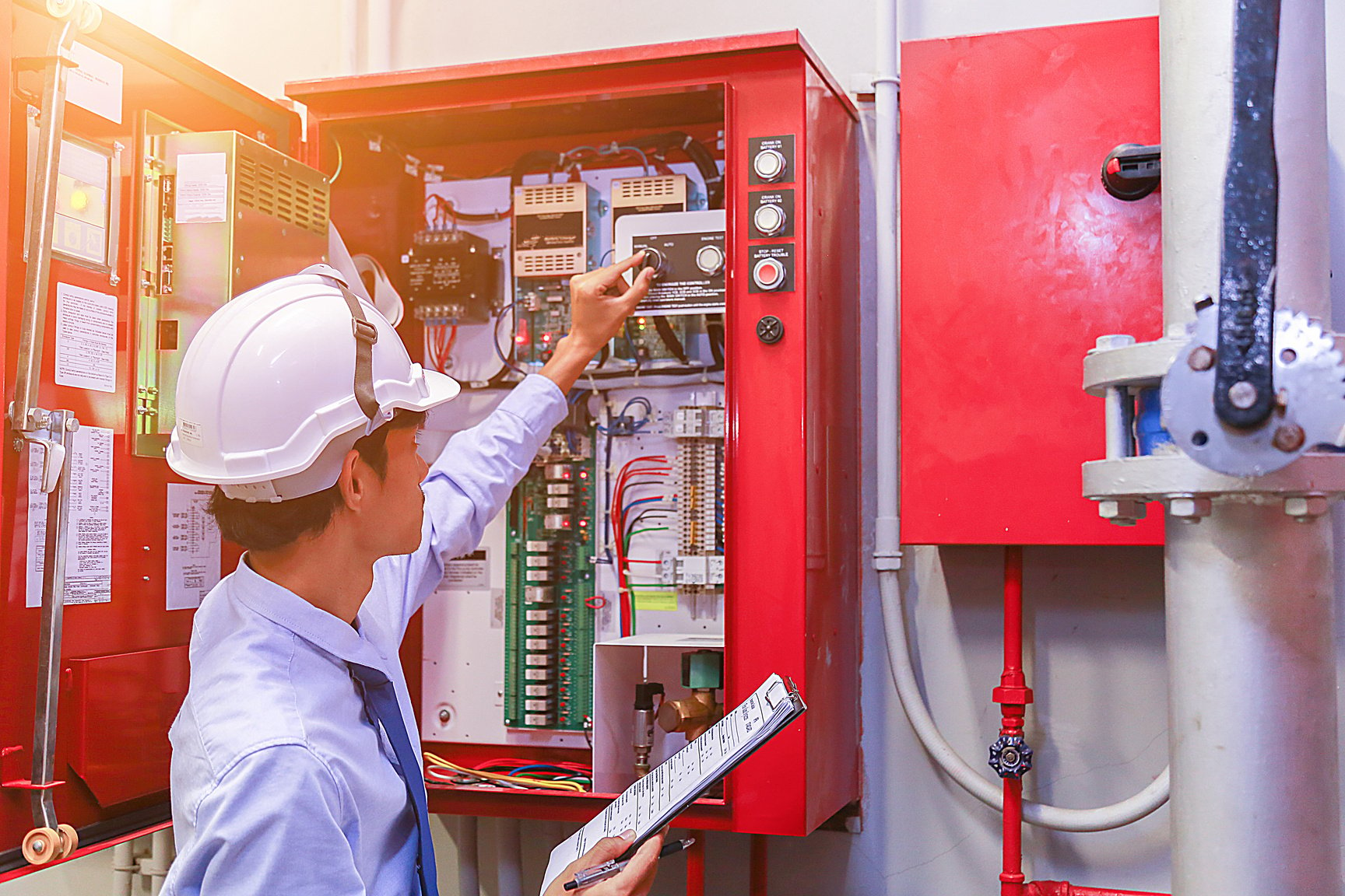 Engineer inspection Industrial fire control system